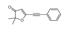 2,2-dimethyl-5-(2-phenylethynyl)furan-3-one结构式