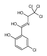 5-chloro-2-hydroxy-N-(2,2,2-trichloro-1-hydroxyethyl)benzamide结构式