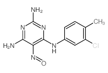 2,4,6-Pyrimidinetriamine,N4-(3-chloro-4-methylphenyl)-5-(nitrilooxy)- Structure