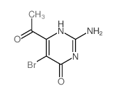 6-acetyl-2-amino-5-bromo-1H-pyrimidin-4-one Structure