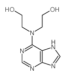 2-(2-hydroxyethyl-(5H-purin-6-yl)amino)ethanol Structure