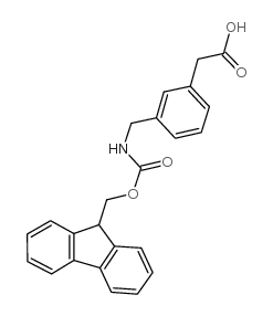 2-(3-(((((9H-芴-9-基)甲氧基)羰基)氨基)甲基)苯基)乙酸结构式