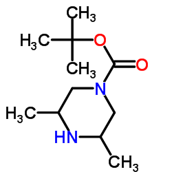 tert-Butyl 3,5-dimethylpiperazine-1-carboxylate Structure