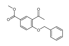 methyl 3-acetyl-4-phenylmethoxybenzoate结构式