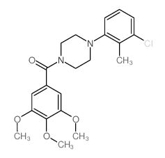 [4-(3-chloro-2-methyl-phenyl)piperazin-1-yl]-(3,4,5-trimethoxyphenyl)methanone Structure