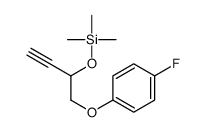 1-(4-fluorophenoxy)but-3-yn-2-yloxy-trimethylsilane结构式