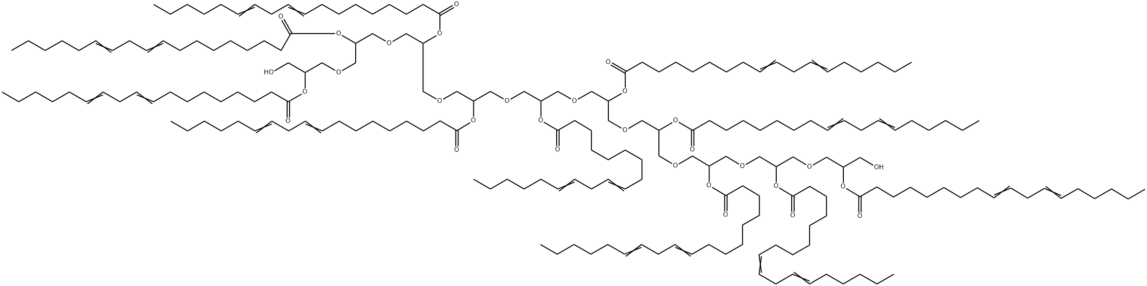 聚甘油-10 十异硬脂酸酯结构式