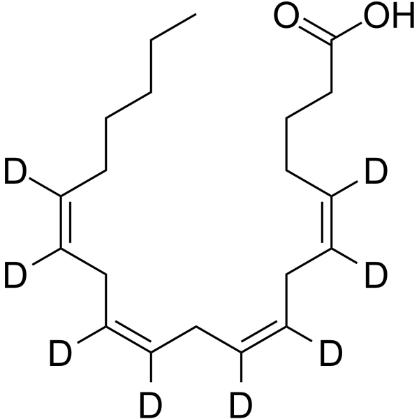 花生四烯酸-d8结构式