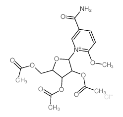 Pyridinium,5-(aminocarbonyl)-2-methoxy-1-(2,3,5-tri-O-acetyl-b-D-ribofuranosyl)-, chloride (9CI)结构式