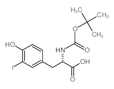 N-[(1,1-二甲基乙氧基)羰基]-3-碘-L-酪氨酸结构式