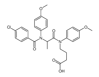 N-(N-(p-Chlorobenzoyl)-3-(p-anisidino)propionyl)-4-(p-anisidino)butyri c acid结构式
