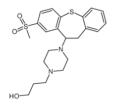 10-[4-(3-Hydroxypropyl)piperazino]-8-(methylsulfonyl)-10,11-dihydrodibenzo[b,f]thiepin结构式