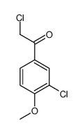 2-氯-1-(3-氯-4-甲氧基苯基)乙酮结构式