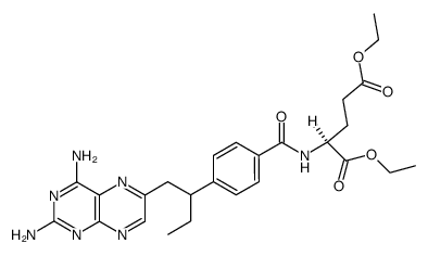 diethyl N-<4-<1-<(2,4-diamino-6-pteridinyl)methyl>propyl>benzoyl>-L-glutamate Structure