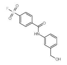 Benzenesulfonylfluoride, 4-[[[3-(hydroxymethyl)phenyl]amino]carbonyl]- Structure