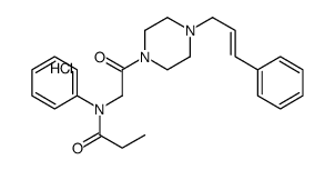 1-Cinnamyl-4-((N-propionanilido)acetyl)piperazine hydrochloride结构式