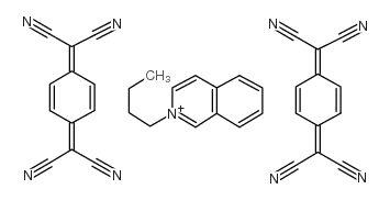 二(四氰代二甲基苯醌) (N-正丁基)异喹啉结构式