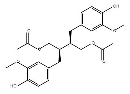 Secoisolariciresinol 9,9'-diacetate Structure