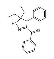 3-Benzoyl-4-phenyl-5,5-diethyl-Δ2-pyrazoline结构式