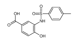 4-羟基-3-[[(4-甲基苯基)磺酰基]氨基]苯甲酸结构式
