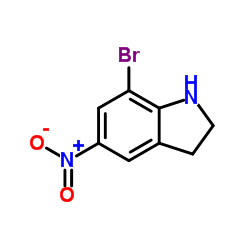 7-溴-5-硝基吲哚啉结构式