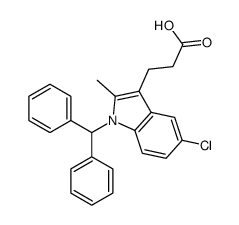 3-(1-benzhydryl-5-chloro-2-methylindol-3-yl)propanoic acid Structure