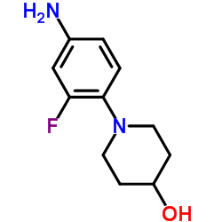 1-(4-Amino-2-fluorophenyl)-4-piperidinol Structure