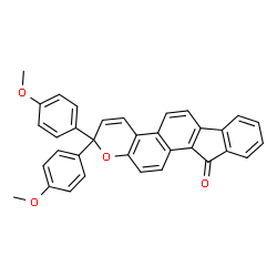 4,4-双(4-甲氧苯基)芴酮[2,1-F]苯并哌喃-13(4H)-酮结构式