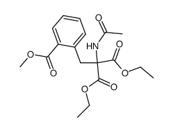 ethyl α(ethoxycarbonyl)-α-acetamido-β-<2-(methoxycarbonyl)phenyl>propionate Structure