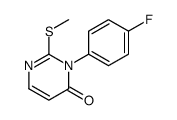 3-(4-fluorophenyl)-2-methylsulfanylpyrimidin-4-one结构式