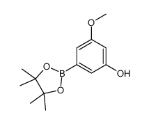 3-甲氧基-5-(4,4,5,5-四甲基-1,3,2-二噁硼烷-2-基)苯酚结构式