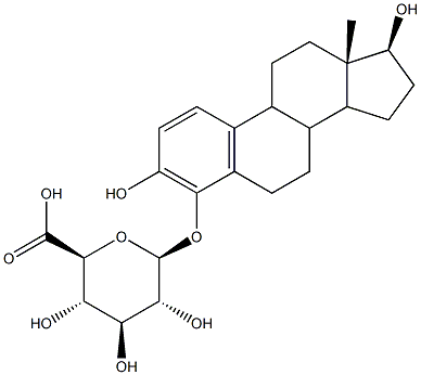 (17beta)-3,17-Dihydroxyestra-1,3,5(10)-trien-4-yl beta-D-glucopyranosiduronic acid Structure