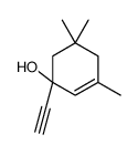 1-ethynyl-3,5,5-trimethylcyclohex-2-en-1-ol结构式