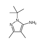 5-氨基-1-叔丁基-3,4-二甲基吡唑结构式
