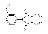 3-溴甲基-5-邻苯二甲酰亚氨基-吡啶结构式