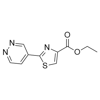 2-(哒嗪-4-基)噻唑-4-羧酸乙酯结构式