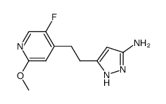 5-[2-(5-fluoro-2-methoxy-pyridin-4-yl)ethyl]-1H-pyrazol-3-amine Structure