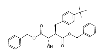 dibenzyl (2S,3R)-2-(4-t-butylbenzyl)-3-hydroxybutanedioate结构式