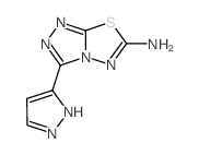 3-(1H-Pyrazol-5-yl)[1,2,4]triazolo[3,4-b][1,3,4]-thiadiazol-6-amine Structure