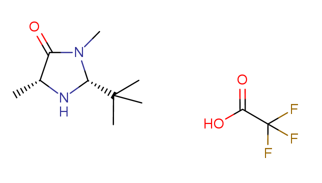 (2R,5R)-2-(叔丁基)-3,5-二甲基咪唑-4-酮 盐酸盐(三氟乙酸盐)结构式