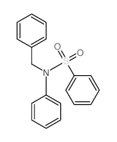 Benzenesulfonamide,N-phenyl-N-(phenylmethyl)- Structure