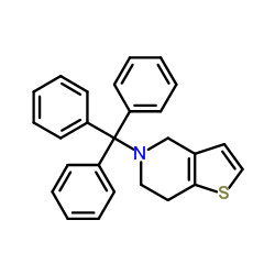 N-三苯甲基-4,5,6,7-四氢噻吩并[3,2-c]吡啶结构式