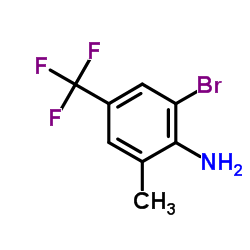2-Bromo-6-methyl-4-(trifluoromethyl)aniline结构式