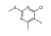 2-methylthio-4-methyl-5-iodo-6-chloropyrimidine结构式