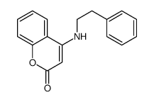 4-(2-phenylethylamino)chromen-2-one Structure