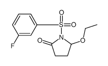 5-ethoxy-1-(3-fluorophenyl)sulfonylpyrrolidin-2-one结构式