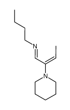 N-(2-(piperidin-1-yl)but-2-en-1-ylidene)butan-1-amine Structure