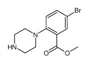 5-溴-2-(哌嗪-1-基)苯甲酸甲酯结构式