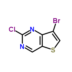 7-溴-2-氯噻吩并[3,2-d]嘧啶结构式