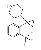 1-(1-(2-(TRIFLUOROMETHYL)PHENYL)CYCLOPROPYL)PIPERAZINE Structure